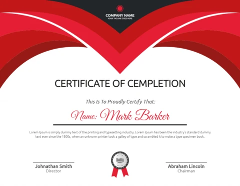Abstract Modern Corporate Certificate Post Design Template