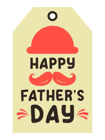 Happy Father's Day Mustache Greeting Card Template