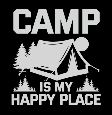 Le camp est mon lieu de prédilection, c'est une citation, t-shirt design
