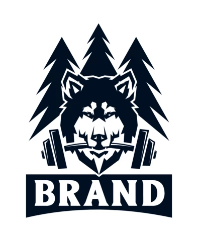 Plantilla de diseño de logotipo de gimnasio Wolf