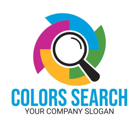 Farben suchen logo design vorlage