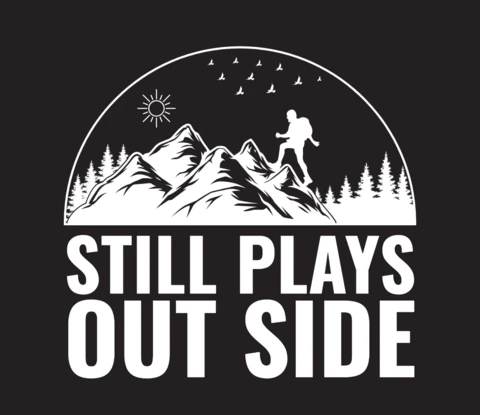 Hiking Mountain T-Shirt Design Template