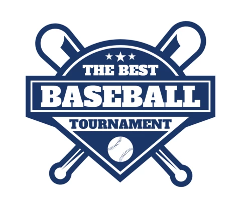 Plantilla de diseño de logotipo de club deportivo de torneo de béisbol