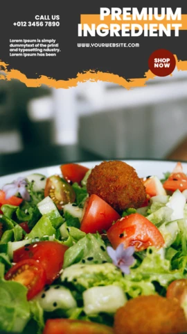 Scratched Texture Ad Restaurant Instagram Story Post Design Template