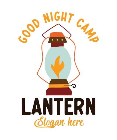 Kamp feneri logo şablon tasarımı