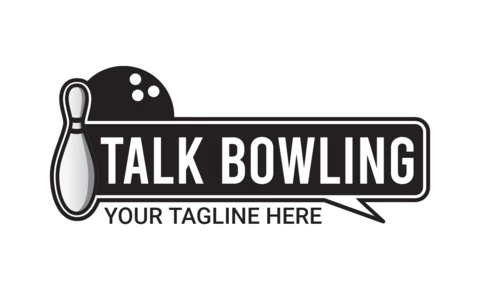 Talk Bowling Sports Logo Design Template