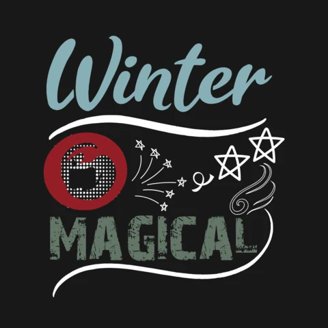 Plantilla de diseño de camiseta Winter magical