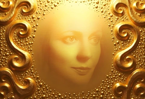 Golden Elegance: Luxurious Vintage Portrait Frame Design Template