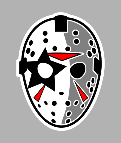 Jason rock kus gezicht popcultuur t-shirt ontwerpsjabloon