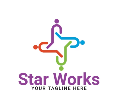 Modèle de logo pour Star works