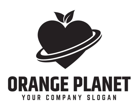 Orange Planet Logo Design Template