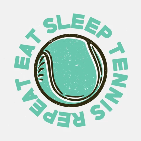 Tennis Ball Vintage T-shirt Design Template