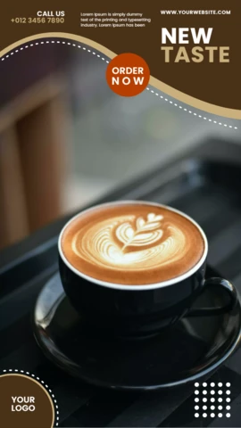 New Taste Coffee Instagram Post Design Template