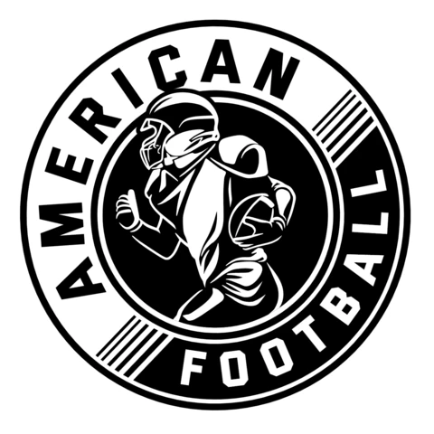 Modello di logo distintivo del football americano
