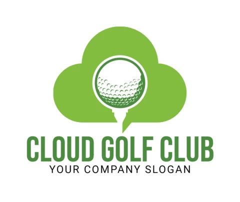 Cloud Golf Club Logo Design Template