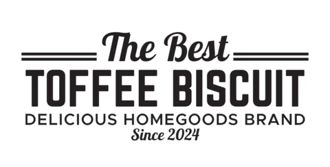 Modelo de design de logotipo de biscoito toffee