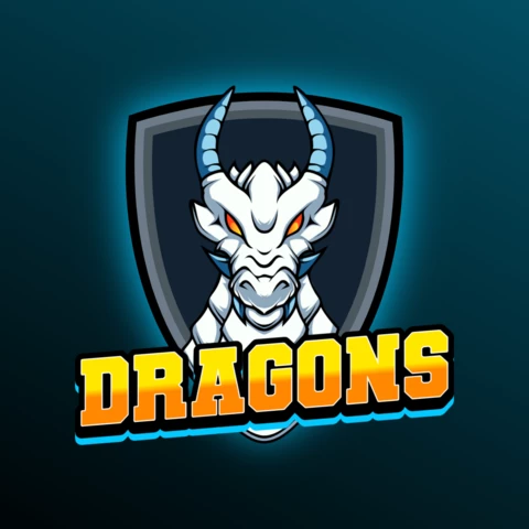 Dragons Animal Sport Mascot Team Badge