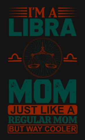 Libra Mom Vintage Design Template: Cool Zodiac-Inspired Graphics