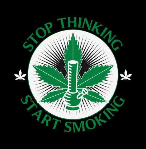 Stop Thinking Start Smoking T-shirt Design Template