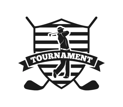 Szablon projektu logo sportowego turnieju klubu golfowego