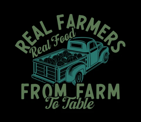 Vintage Farm-to-Table-Designvorlage für echte Landwirte