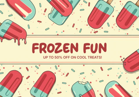 Playful Ice Cream Design Template for Summer Promotions