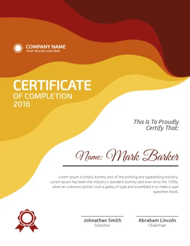 Abstract Modern Professional Corporate Certificate Post Design Template