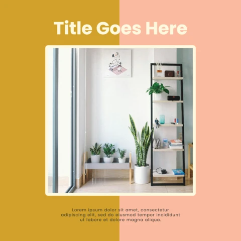 Modern Minimalist Interior Design Template for Stylish Social Media Post