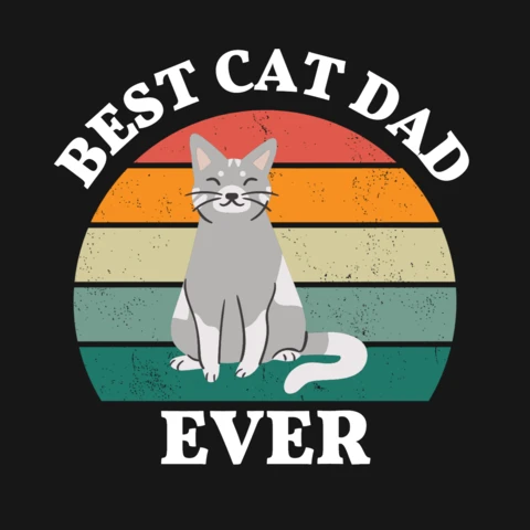 Bester katzenvater aller zeiten t-shirt design vorlage