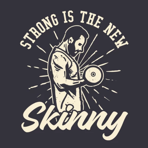Body Builder Man Doing Weight Lifting Vintage T-shirt Design Template