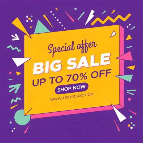 Colorful Sale Announcement Template for Promotional Flyers