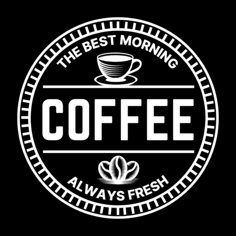 Modelo de design de logotipo de café fresco
