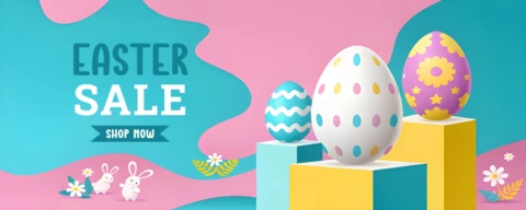 Colorful Easter Sale Template Design for Spring Promotions