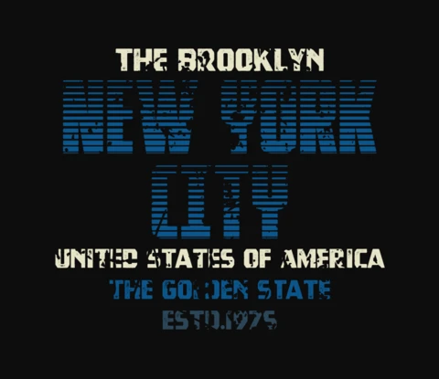 New York City Typography T-Shirt Design Template