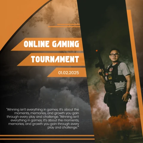 Ultimate online gaming tournament instagram post template