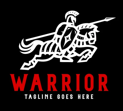 Warrior Horse Logo Design Template