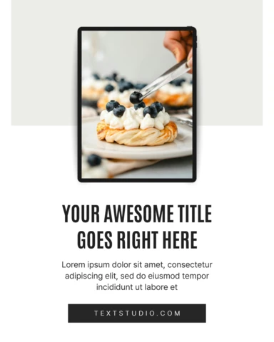 Delicious Dessert Cooking Blog Article Minimalist Template