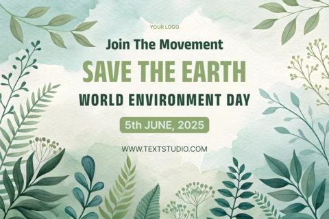 Watercolor Design Template for World Environment Day - Save The Earth Movement