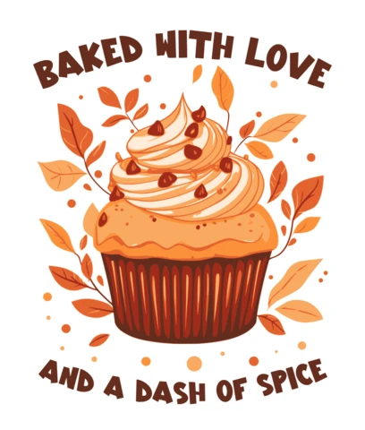 Autumn Cupcake Design Template for Bakery Promotions