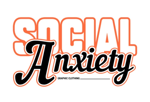 Soziale Angst Grafik psychische Gesundheit Bewusstsein Streetwear T-Shirt Design Vorlage