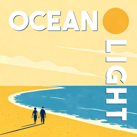 Ocean Light Retro Design Template for Beach-Themed Posters