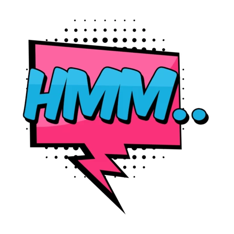 Modèle d'effet de texte 3D de style bande dessinée onomatopée Hmm