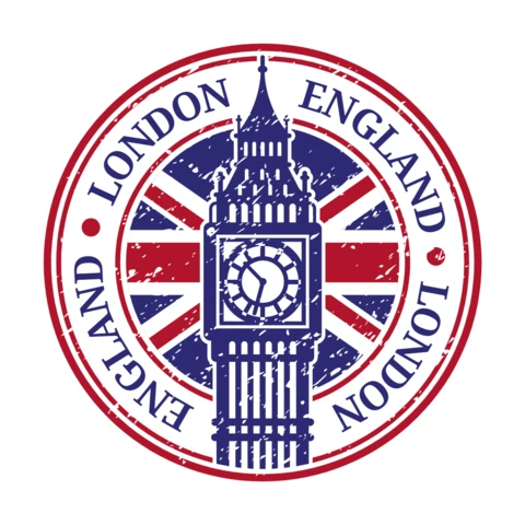 Modèle de logo pour le timbre de Londres et d'Angleterre