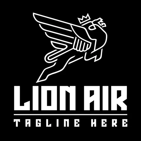 Winged Lion Air Logo Design Template
