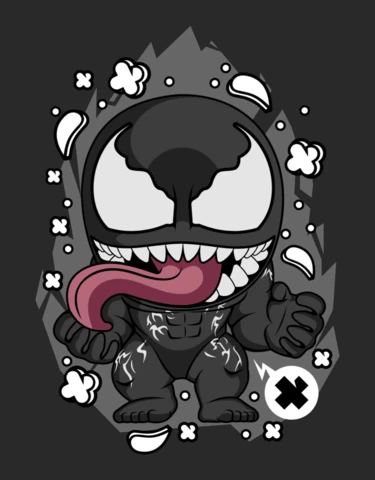 Modèle de t-shirt de la culture pop pour le personnage de bande dessinée Venom