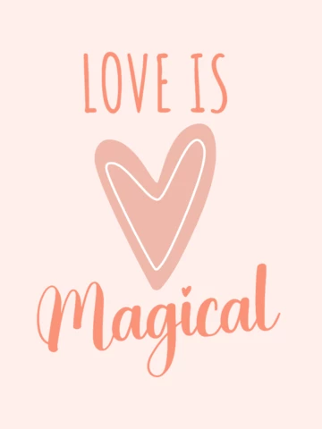 Valentines Day Love Is Magical T-shirt Template Design