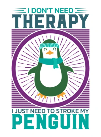 Playful Penguin Therapy Design Template for Fun and Whimsical Projects