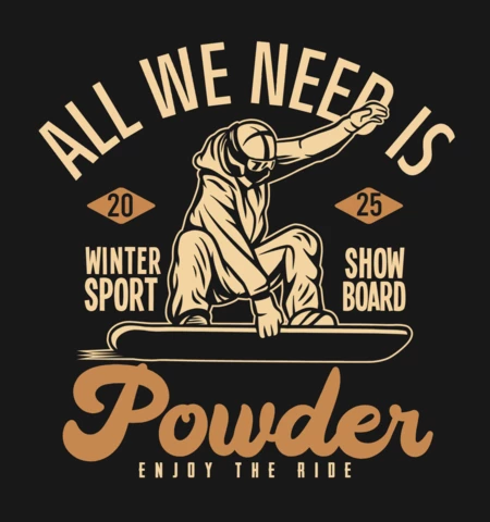 Modèle d'affiche vintage pour les sports d'hiver et le snowboard