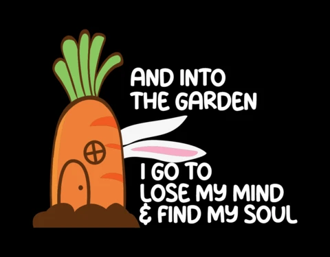 Carrot Gardening Funny T-shirt Design Template