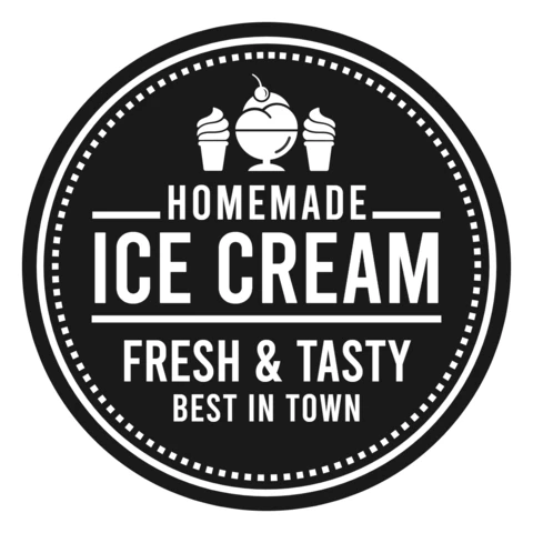 Modèle de logo pour un tampon de crème glacée